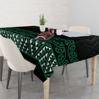 Maori Taniko Patterns Tablecloth Pounamu Niho Taniwha Mix Paatiki Motifs