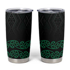 Maori Taniko Patterns Tumbler Cup Pounamu Niho Taniwha Mix Paatiki Motifs