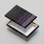Maori Taniko Patterns Canvas Wall Art Purple Niho Taniwha Mix Paatiki Motifs