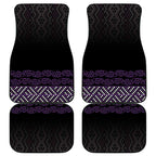 Maori Taniko Patterns Car Mats Purple Niho Taniwha Mix Paatiki Motifs