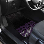 Maori Taniko Patterns Car Mats Purple Niho Taniwha Mix Paatiki Motifs