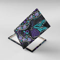 Australia Indigenous Canvas Wall Art Teal & Purple Ribbon Butterfly Aboriginal Arts