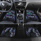 Australia Indigenous Car Mats Teal & Purple Ribbon Butterfly Aboriginal Arts