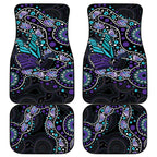 Australia Indigenous Car Mats Teal & Purple Ribbon Butterfly Aboriginal Arts