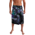 Australia Indigenous Lavalava Teal & Purple Ribbon Butterfly Aboriginal Arts