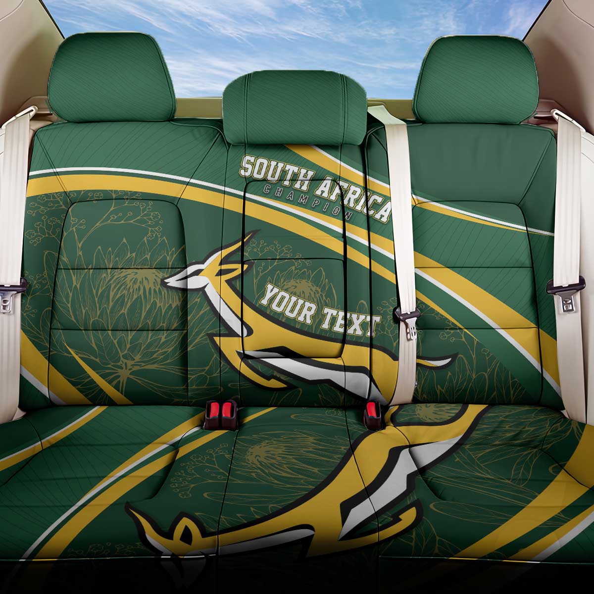 South Africa Rugby Personalized Bokke Back Car Seat Cover Springboks - Stronger Together - Aussie Hoodie