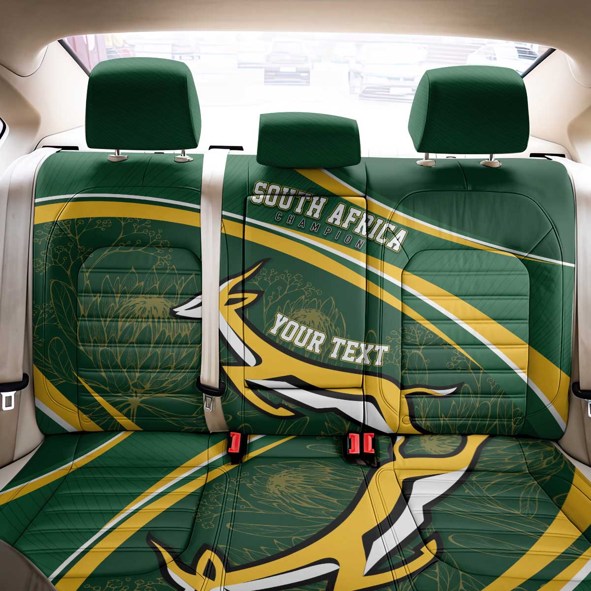 South Africa Rugby Personalized Bokke Back Car Seat Cover Springboks - Stronger Together - Aussie Hoodie
