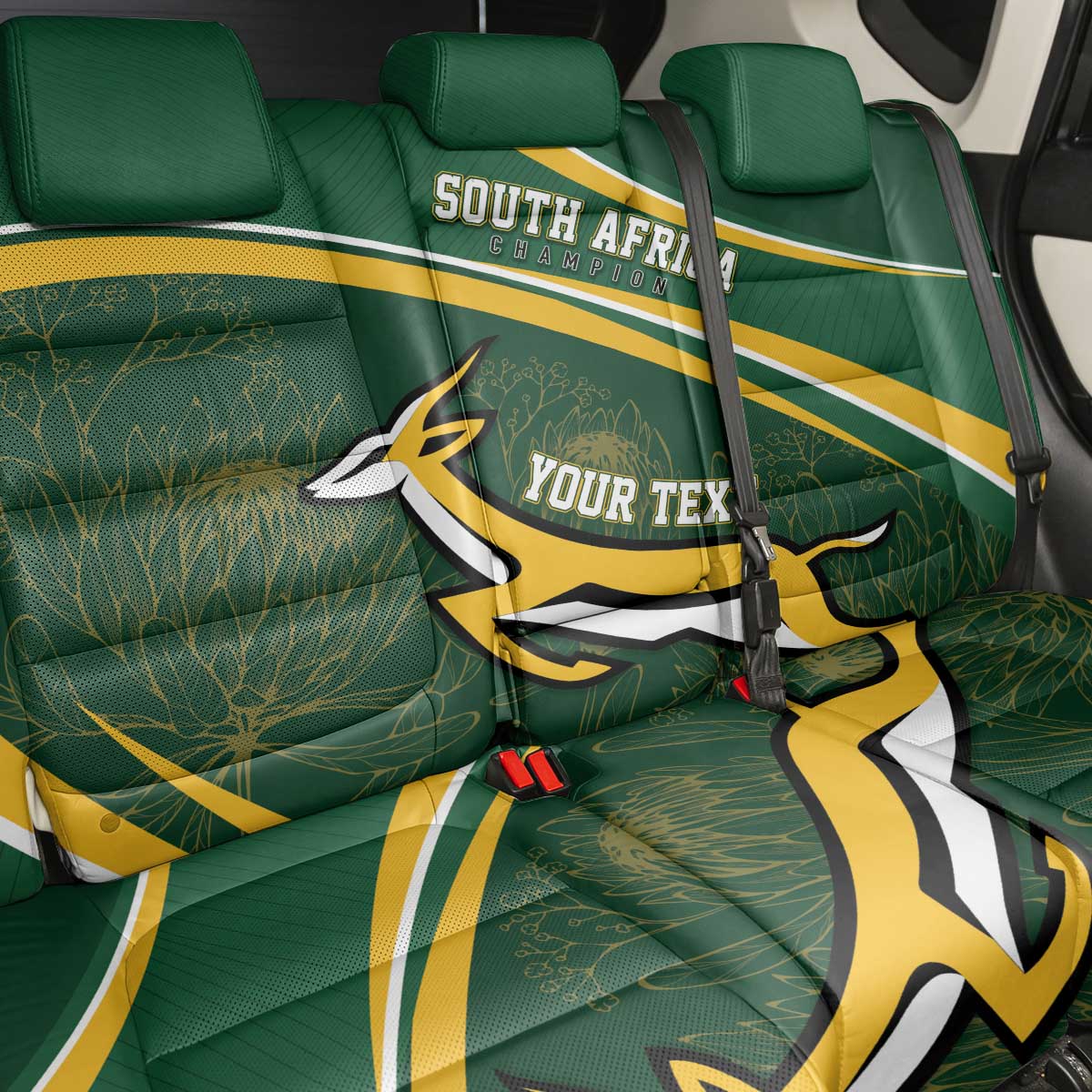 South Africa Rugby Personalized Bokke Back Car Seat Cover Springboks - Stronger Together - Aussie Hoodie