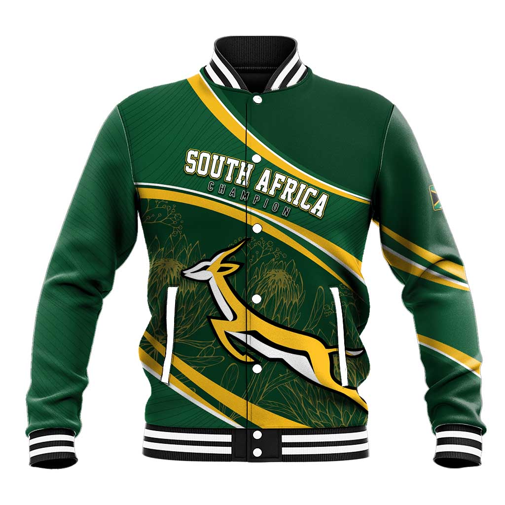South Africa Rugby Personalized Bokke Baseball Jacket Springboks - Stronger Together - Aussie Hoodie