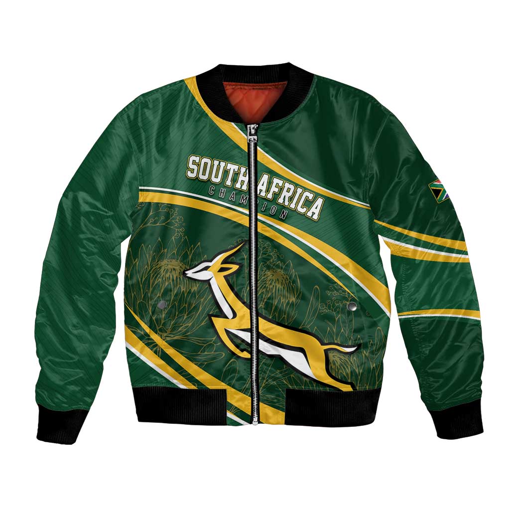 South Africa Rugby Personalized Bokke Bomber Jacket Springboks - Stronger Together - Aussie Hoodie
