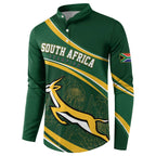 South Africa Rugby Personalized Bokke Button Sweatshirt Springboks - Stronger Together - Aussie Hoodie