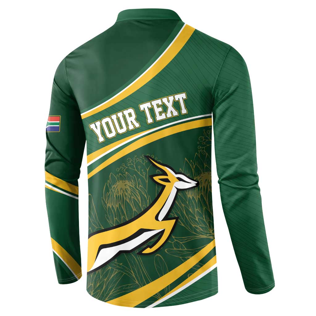 South Africa Rugby Personalized Bokke Button Sweatshirt Springboks - Stronger Together - Aussie Hoodie