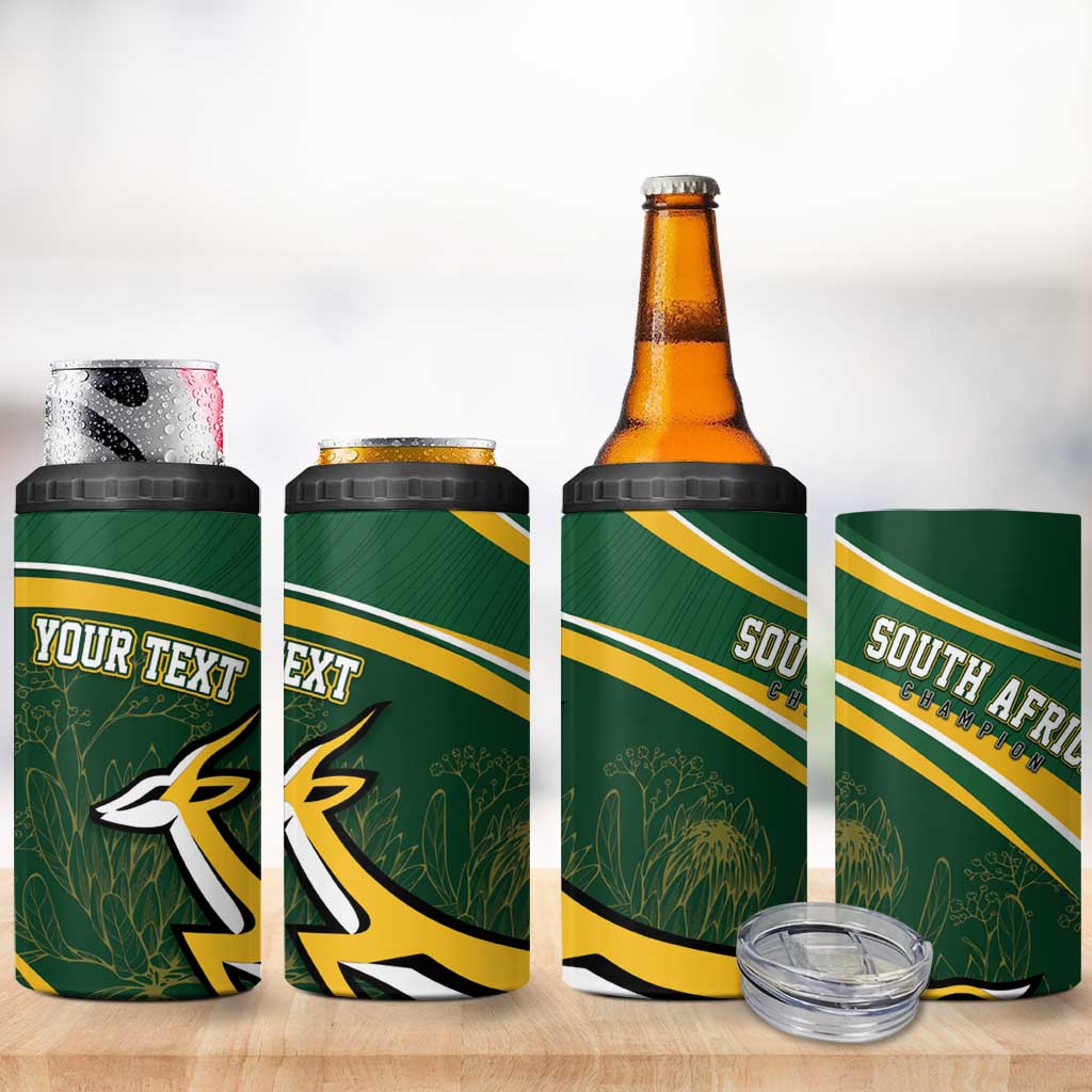 South Africa Rugby Personalized Bokke 4 in 1 Can Cooler Tumbler Springboks - Stronger Together - Aussie Hoodie