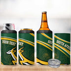 South Africa Rugby Personalized Bokke 4 in 1 Can Cooler Tumbler Springboks - Stronger Together - Aussie Hoodie