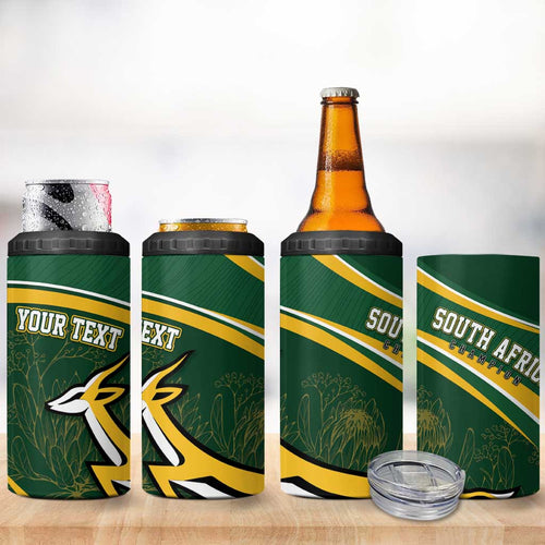 South Africa Rugby Personalized Bokke 4 in 1 Can Cooler Tumbler Springboks - Stronger Together - Aussie Hoodie