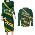 South Africa Rugby Personalized Bokke Couples Matching Long Sleeve Bodycon Dress and Long Sleeve Button Shirt Springboks - Stronger Together - Aussie Hoodie