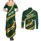 South Africa Rugby Personalized Bokke Couples Matching Summer Maxi Dress and Long Sleeve Button Shirt Springboks - Stronger Together - Aussie Hoodie