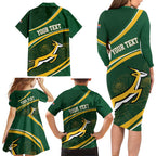 South Africa Rugby Personalized Bokke Family Matching Long Sleeve Bodycon Dress and Hawaiian Shirt Springboks - Stronger Together - Aussie Hoodie