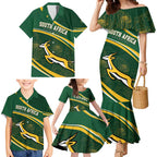 South Africa Rugby Personalized Bokke Family Matching Mermaid Dress and Hawaiian Shirt Springboks - Stronger Together - Aussie Hoodie