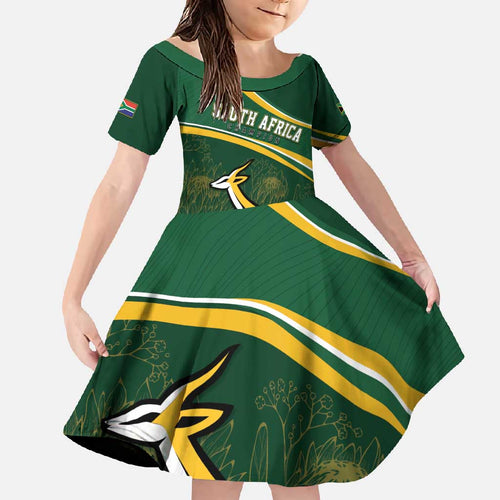 South Africa Rugby Personalized Bokke Family Matching Off Shoulder Maxi Dress and Hawaiian Shirt Springboks - Stronger Together - Aussie Hoodie