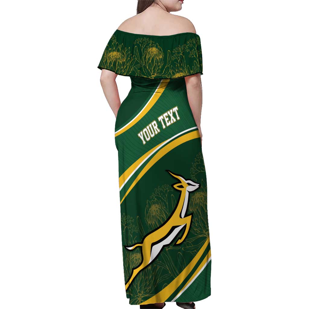 South Africa Rugby Personalized Bokke Family Matching Off Shoulder Maxi Dress and Hawaiian Shirt Springboks - Stronger Together - Aussie Hoodie