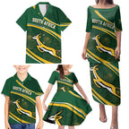 South Africa Rugby Personalized Bokke Family Matching Puletasi and Hawaiian Shirt Springboks - Stronger Together - Aussie Hoodie