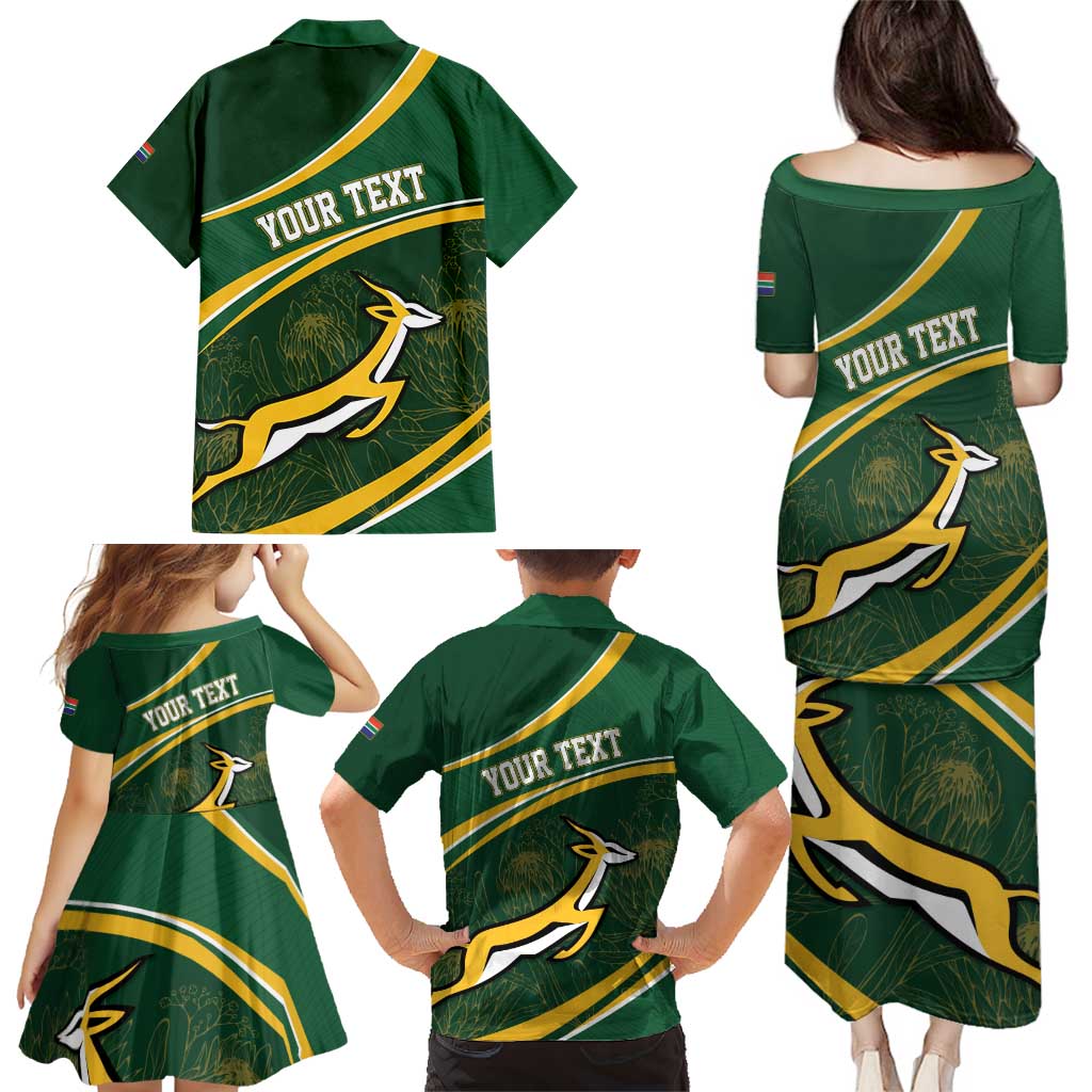 South Africa Rugby Personalized Bokke Family Matching Puletasi and Hawaiian Shirt Springboks - Stronger Together - Aussie Hoodie