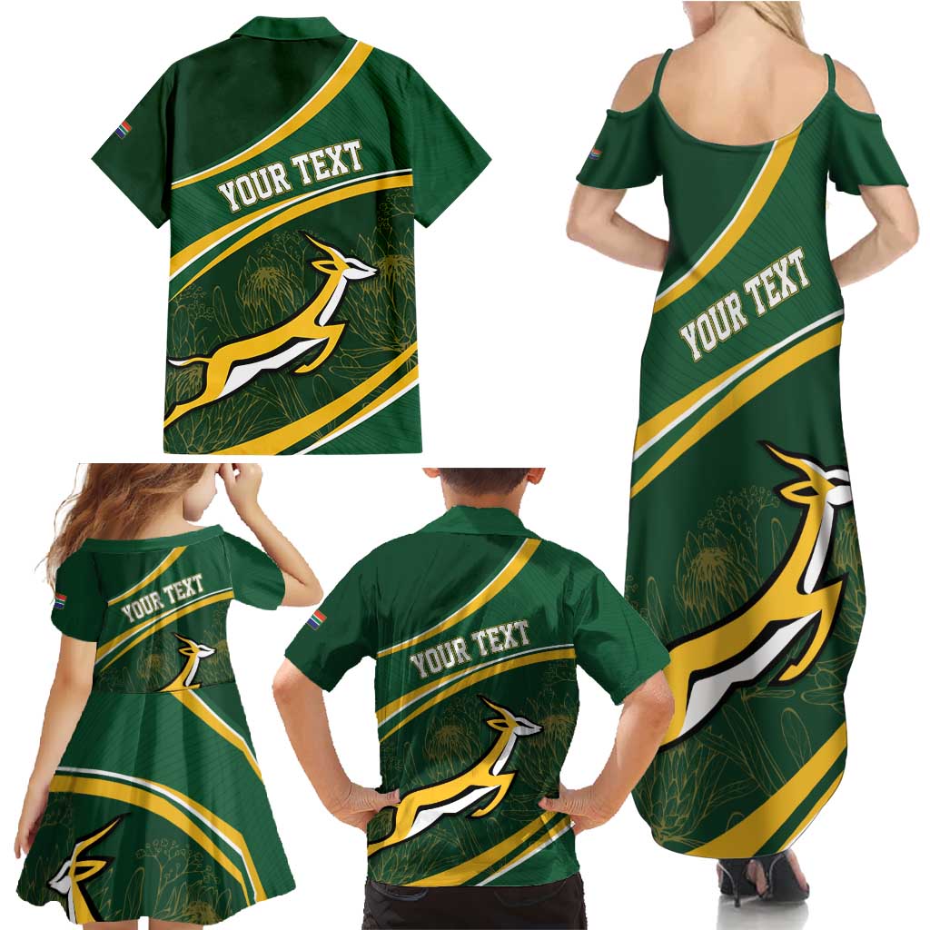 South Africa Rugby Personalized Bokke Family Matching Summer Maxi Dress and Hawaiian Shirt Springboks - Stronger Together - Aussie Hoodie