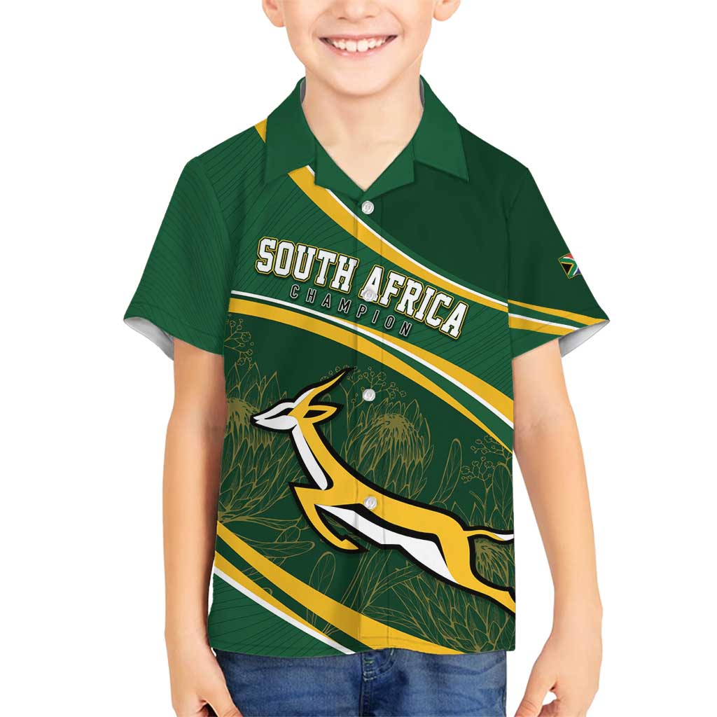 South Africa Rugby Personalized Bokke Family Matching Summer Maxi Dress and Hawaiian Shirt Springboks - Stronger Together - Aussie Hoodie