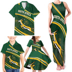 South Africa Rugby Personalized Bokke Family Matching Tank Maxi Dress and Hawaiian Shirt Springboks - Stronger Together - Aussie Hoodie