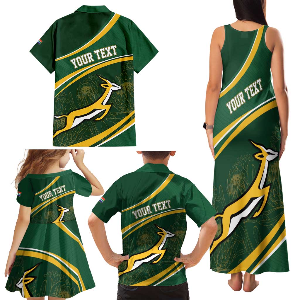 South Africa Rugby Personalized Bokke Family Matching Tank Maxi Dress and Hawaiian Shirt Springboks - Stronger Together - Aussie Hoodie