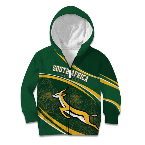 South Africa Rugby Personalized Bokke Kid Hoodie Springboks - Stronger Together - Aussie Hoodie