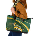 South Africa Rugby Personalized Bokke Leather Tote Bag Springboks - Stronger Together - Aussie Hoodie