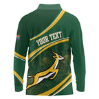 South Africa Rugby Personalized Bokke Long Sleeve Polo Shirt Springboks - Stronger Together - Aussie Hoodie