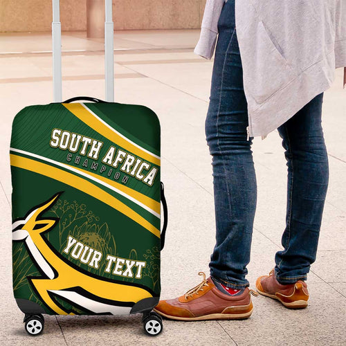 South Africa Rugby Personalized Bokke Luggage Cover Springboks - Stronger Together - Aussie Hoodie