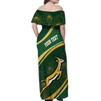 South Africa Rugby Personalized Bokke Off Shoulder Maxi Dress Springboks - Stronger Together - Aussie Hoodie