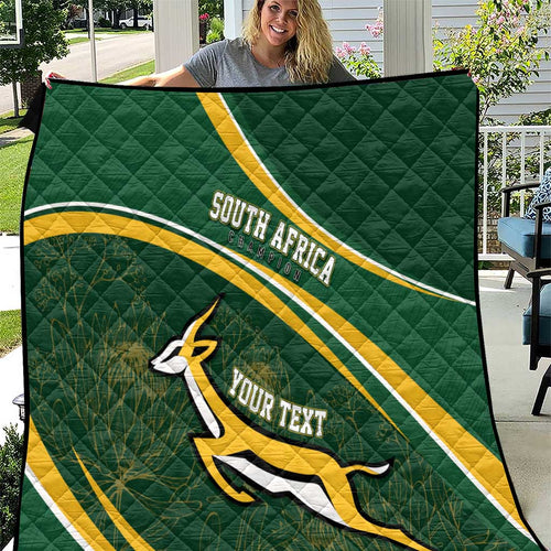 South Africa Rugby Personalized Bokke Quilt Springboks - Stronger Together - Aussie Hoodie