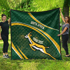 South Africa Rugby Personalized Bokke Quilt Springboks - Stronger Together - Aussie Hoodie
