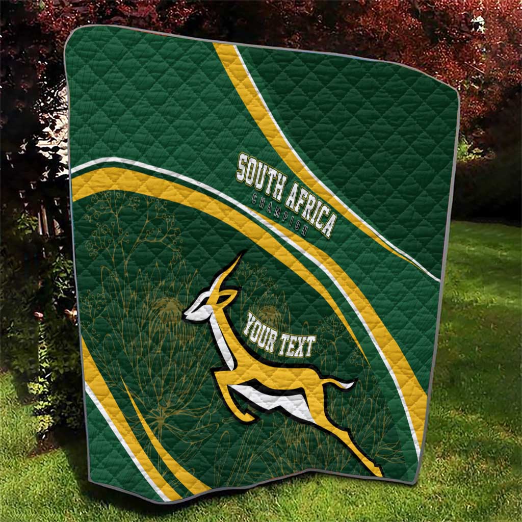 South Africa Rugby Personalized Bokke Quilt Springboks - Stronger Together - Aussie Hoodie
