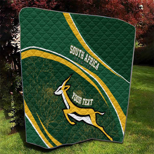 South Africa Rugby Personalized Bokke Quilt Springboks - Stronger Together - Aussie Hoodie