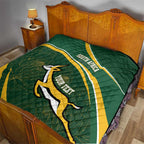 South Africa Rugby Personalized Bokke Quilt Springboks - Stronger Together - Aussie Hoodie