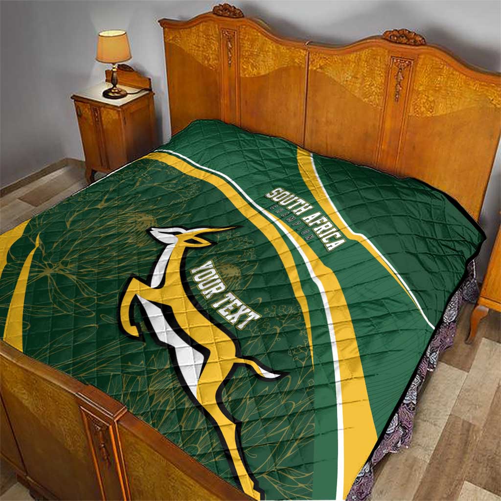 South Africa Rugby Personalized Bokke Quilt Springboks - Stronger Together - Aussie Hoodie