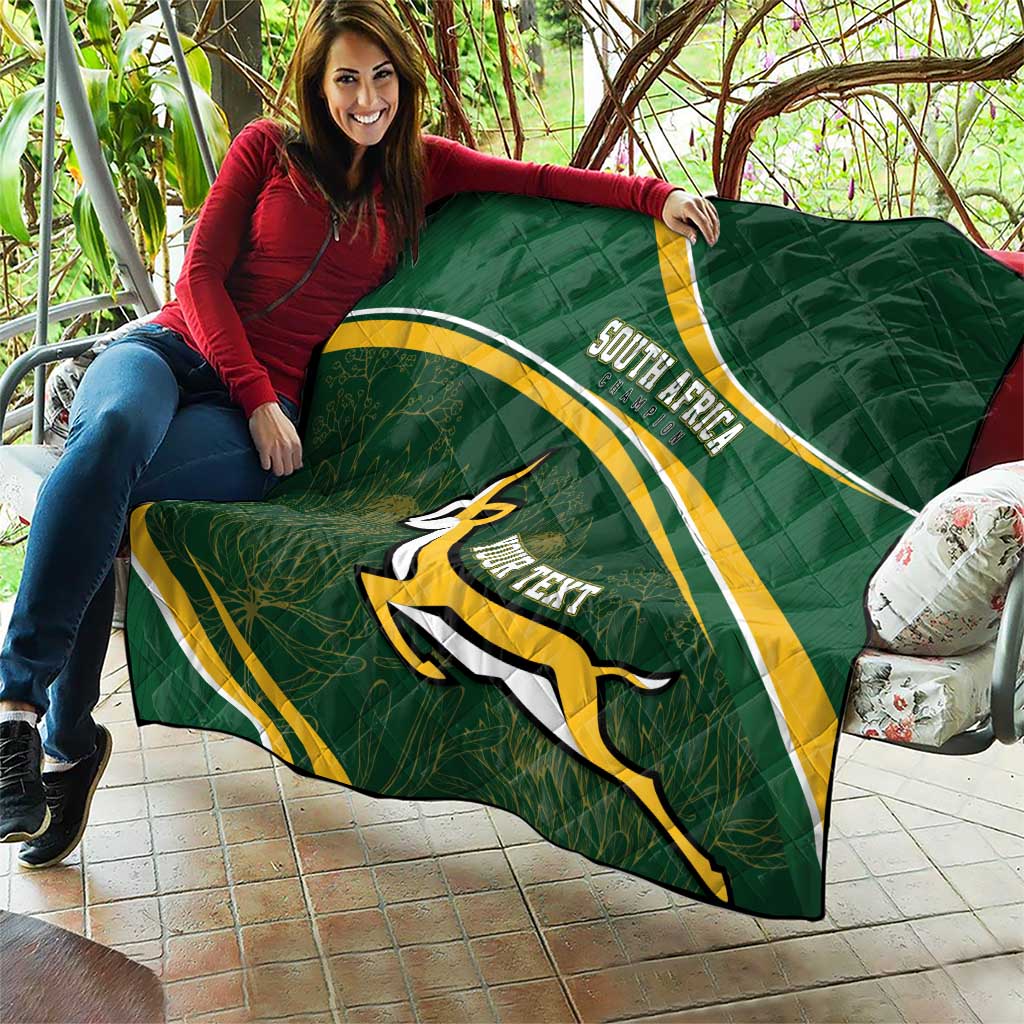 South Africa Rugby Personalized Bokke Quilt Springboks - Stronger Together - Aussie Hoodie