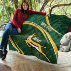 South Africa Rugby Personalized Bokke Quilt Springboks - Stronger Together - Aussie Hoodie