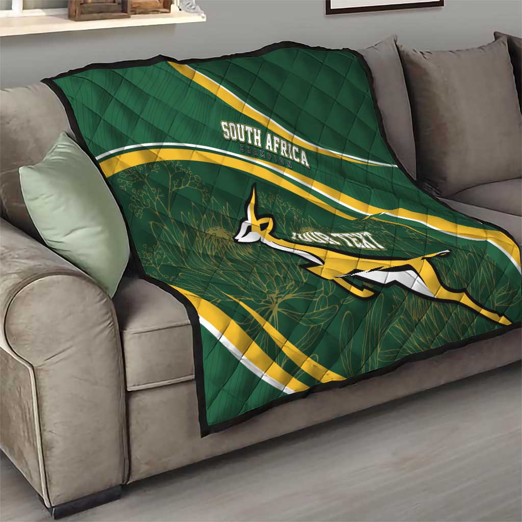 South Africa Rugby Personalized Bokke Quilt Springboks - Stronger Together - Aussie Hoodie