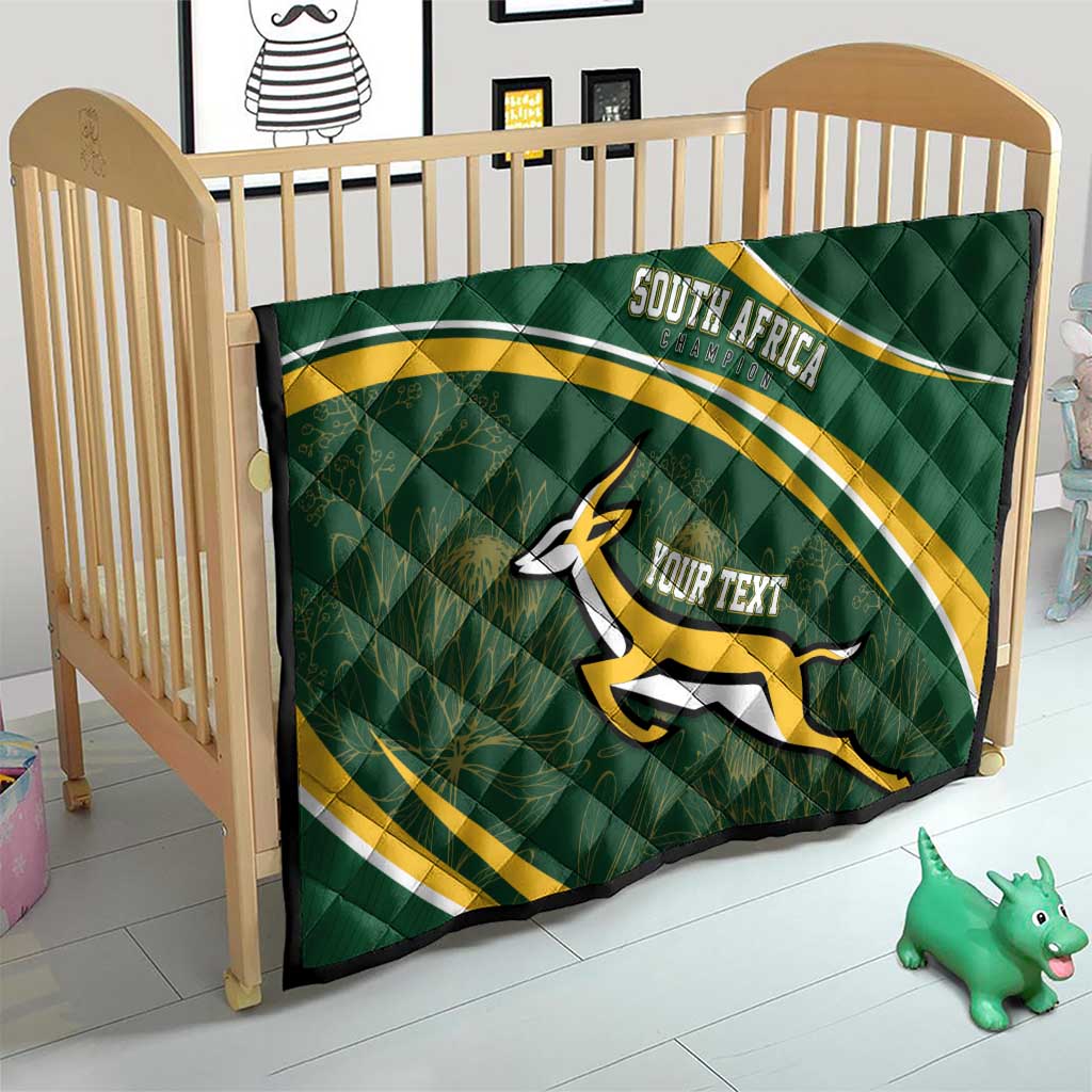 South Africa Rugby Personalized Bokke Quilt Springboks - Stronger Together - Aussie Hoodie