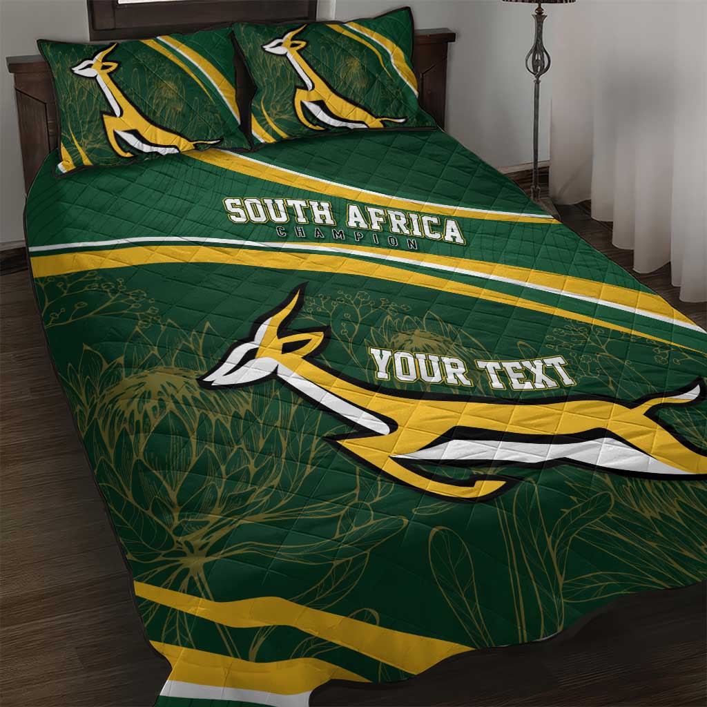 South Africa Rugby Personalized Bokke Quilt Bed Set Springboks - Stronger Together - Aussie Hoodie
