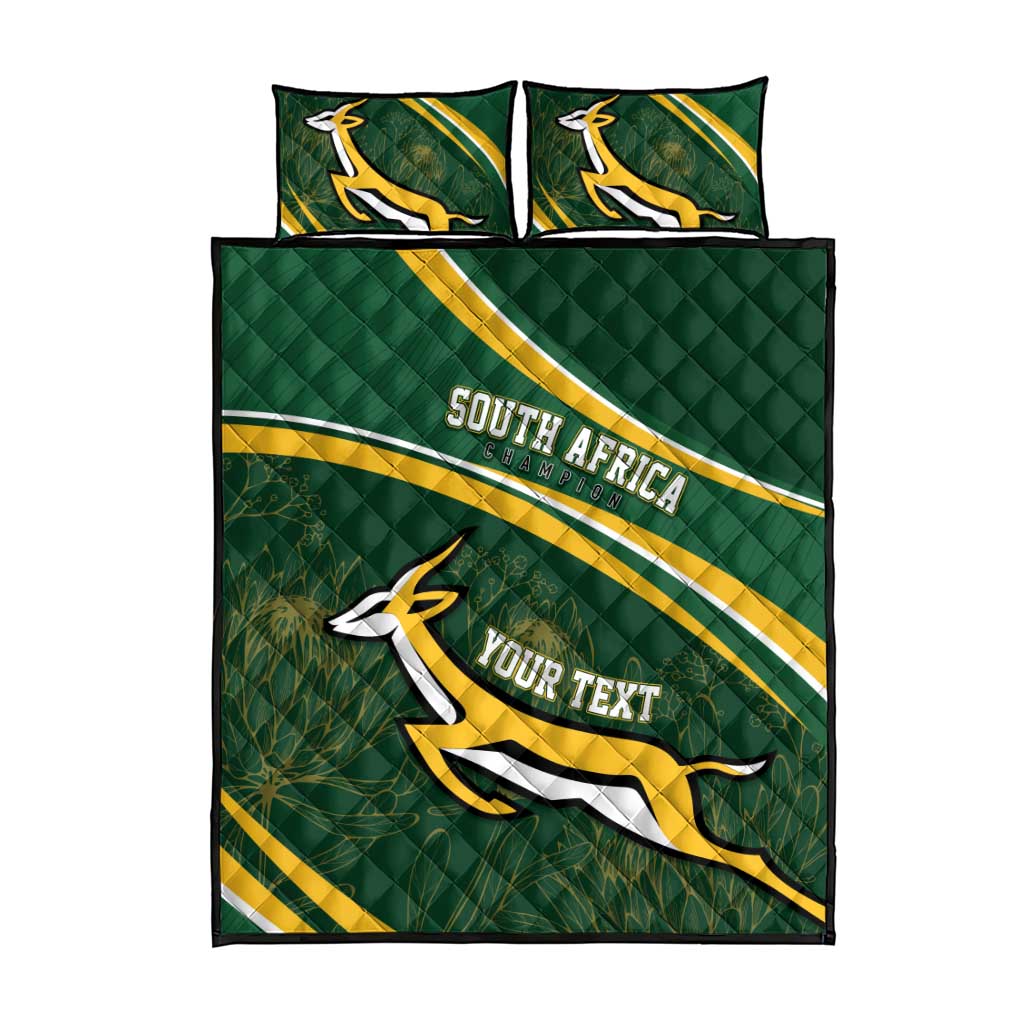 South Africa Rugby Personalized Bokke Quilt Bed Set Springboks - Stronger Together - Aussie Hoodie