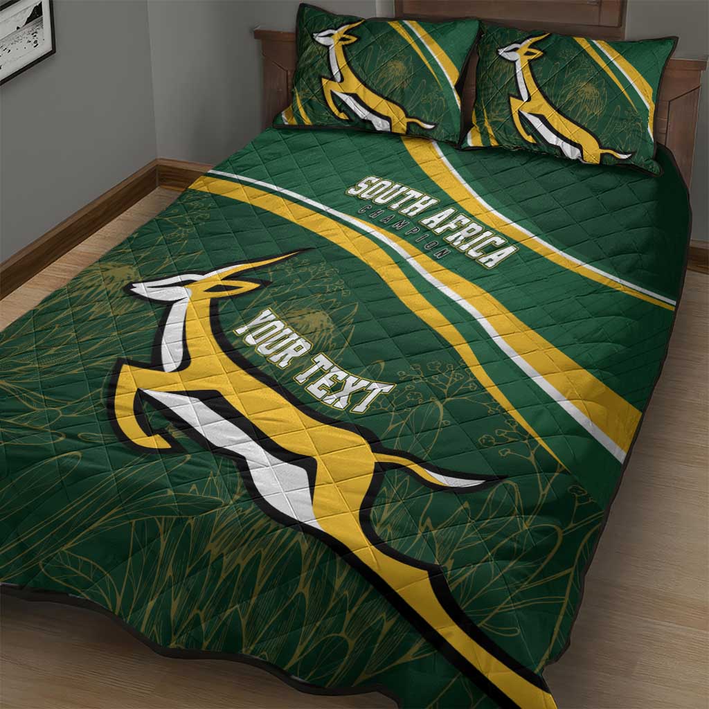 South Africa Rugby Personalized Bokke Quilt Bed Set Springboks - Stronger Together - Aussie Hoodie