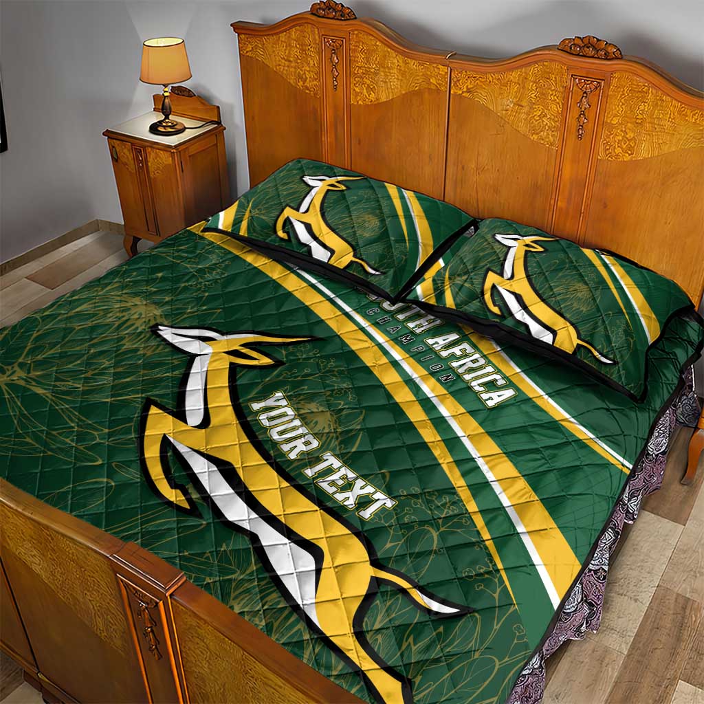 South Africa Rugby Personalized Bokke Quilt Bed Set Springboks - Stronger Together - Aussie Hoodie